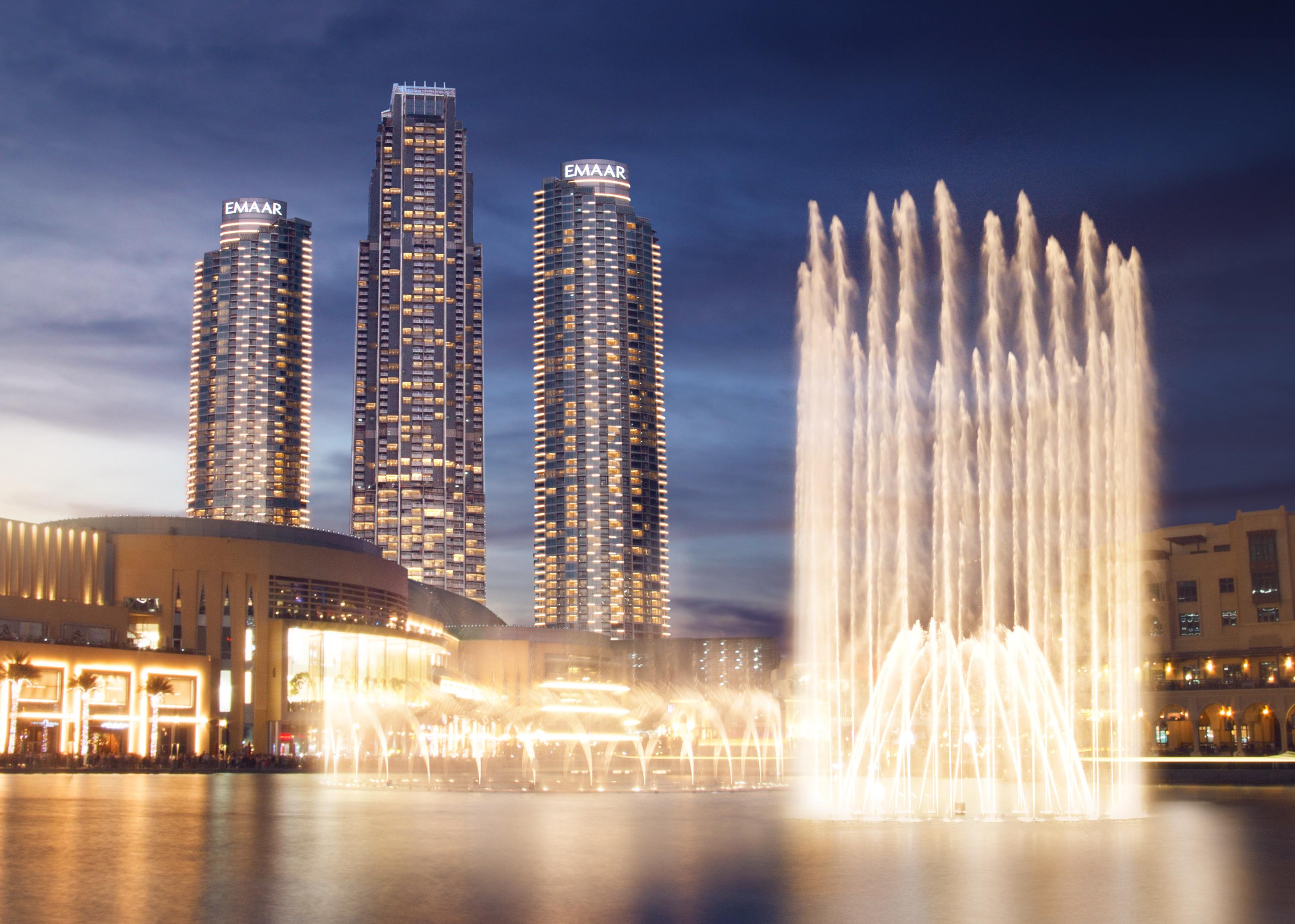 喷泉地标酒店 迪拜 外观 照片 Fountain at the complex