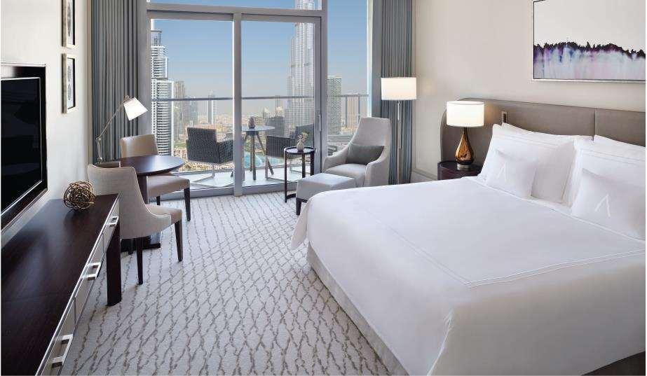 喷泉地标酒店 迪拜 客房 照片 A guest room at the hotel