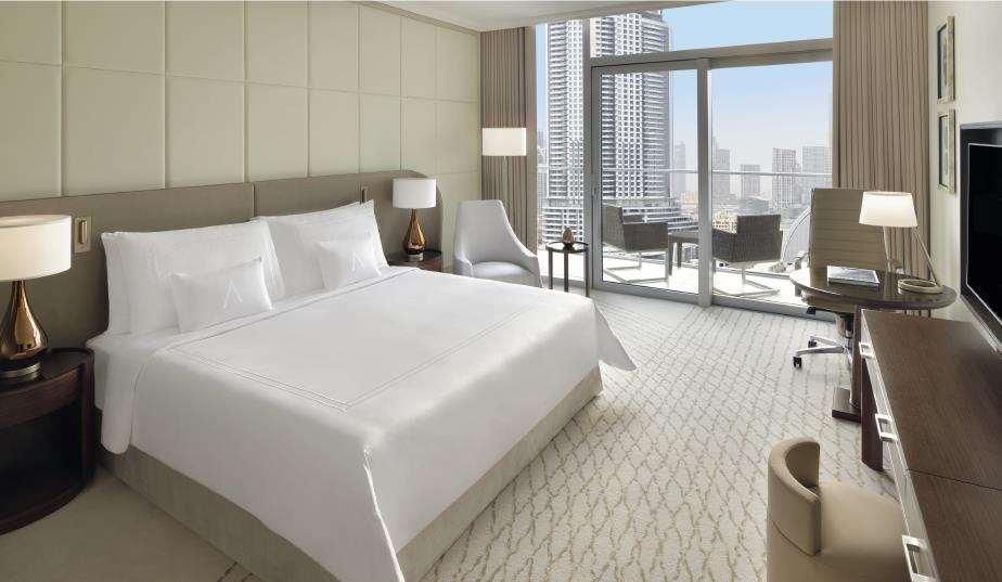 喷泉地标酒店 迪拜 客房 照片 A guest room at the hotel