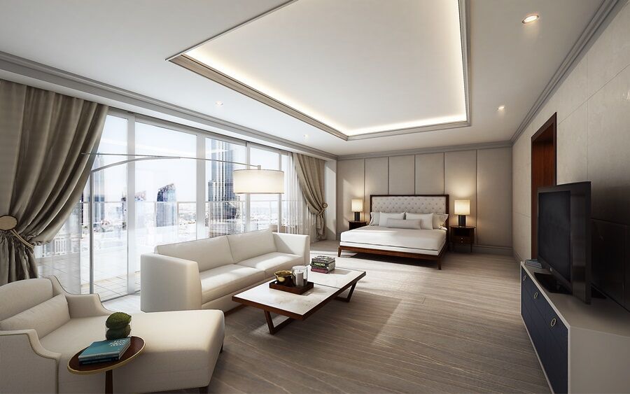 喷泉地标酒店 迪拜 外观 照片 A bedroom
